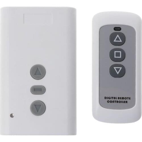 433MHz AC220V 2CH Relay Receiver+RF Transmitter Wireless Remote Control Switch for Garage Door Motor Forward Reverse Projector