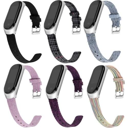 Watchband for Xiaomi MI Band 3 4 High Quality Fashion Men Women Wriststrap Canvas Replacement Smart Watch Band Strap Accessories