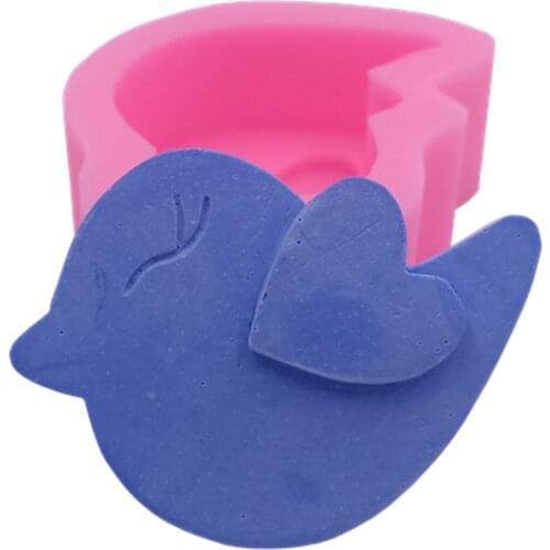 Bird Design Silicone Soap Molds Candle Wax Mould Food Grade Silicone Mold for Cake Chocolate Sugar Fondant Mold Making