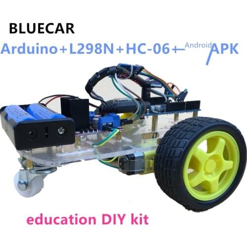 BLUE CAR Arduino uno+L298N+hc-06+Android APK DIY KIT for Maker SINONING