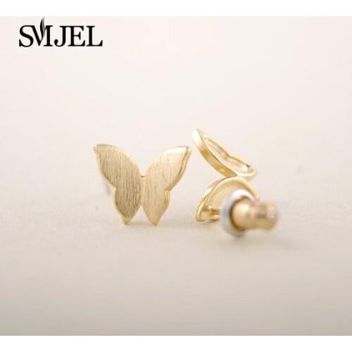 SMJEL 10 PCS-S024 Fashion Jewelry New Wholesale Cute Butterfly studs Earrings for Women Bijoux Girl Party Gifts