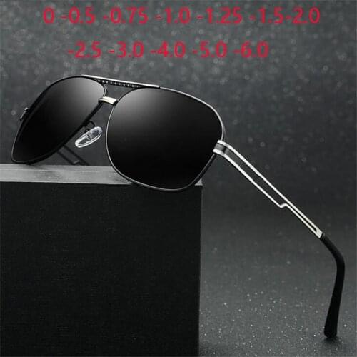 Classic Driving Polarized Sunglasses Men Outdoor Anti-glare Myopia Lens Prescription Sunglasses Male 0 -0.5 -0.75 -1.0 To -6.0