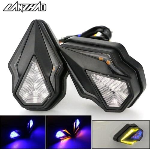 Pair Motorcycle Fairing LED Turn Signal Lights DC-12V DRL Flowing Turn Signals Indicators Lamps 10mm for BMW F800GS R1200GS F650
