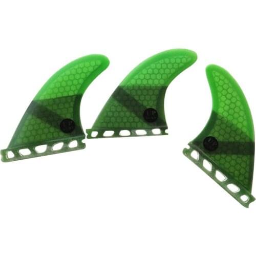 UP-Surf Future Fins Green Honeycomb Fiberglass Material surf G3/G5/G7/K2.1 Size Fins Good Quality tri set Fins Free Shipping