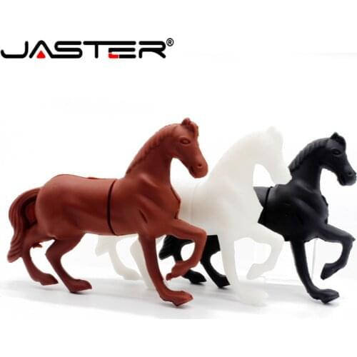 JASTER White horse style usb flash drive pretty cartoon pendrives 8gb 32gb 64gb cute animal memory stick 4gb 16gb pendriver