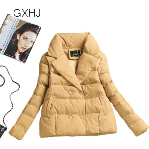 Women Cotton Padded Jacket Winter Short Puffer Jacket Cotton-Padded Thick Parkas Winter Coat Warm Casual Hot Street Outfits