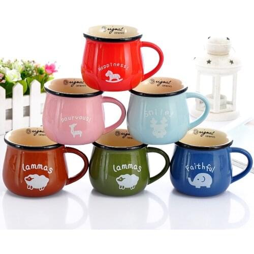 1pc 350ml 150ml Mark cup Coffee cup ceramic cup wholesale Milk cup Water caliber 9/6.5cm kitchen tools home decor