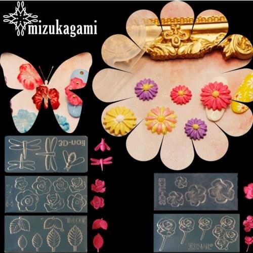 1pcs UV Resin Jewelry Liquid Silicone Mold Flowers Leaves Dragonfly 3D Resin Mold For DIY Making Jewelry Nail Art Mould