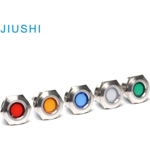 A22 Waterproof equipment metal indicator light pilot light 12V/24V/220V mounting hole 22mm pilot lamp