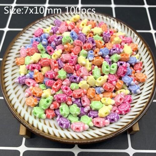 100pcs 7x10mm Acrylic Beads Earrings Necklace Accessories Beads For Jewelry Making DIY Jewelry Necklace Accessories#18