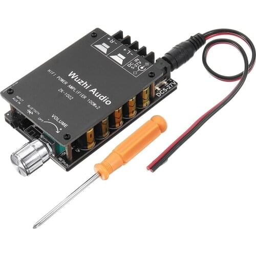 1002 HIFI 2x100W TPA3116 AUX+ bluetooth 5.0 HIFI High Power Digital Amplifier Stereo Board AMP Amplificador Home Theater