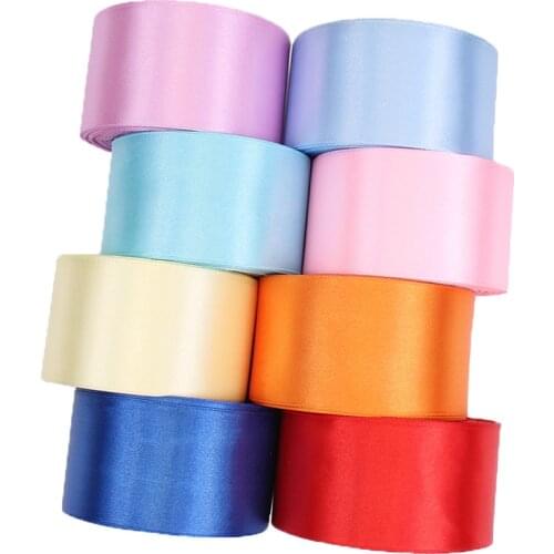 25Yards/Roll Wedding Gift Wrapping Ribbons Bow for DIY Crafts 50mm Polyester Satin Ribbons Christmas Home Decor Accessories Tape