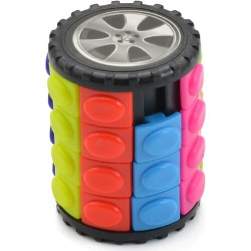 3D Rotate Slide Cylinder Magic Cube Colorful Babylon Tower Stress Relief Cube Kids Puzzle Toys For Children Adults Sensory Toys