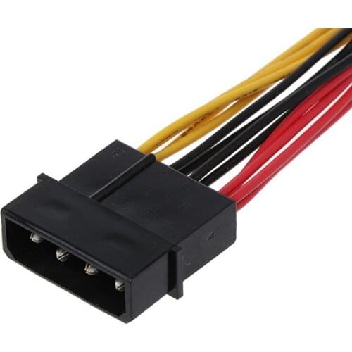 4-Pin IDE Molex To 6-Port Cooling Fan 2-Pin Splitter Power PC DIY Adapter Cable