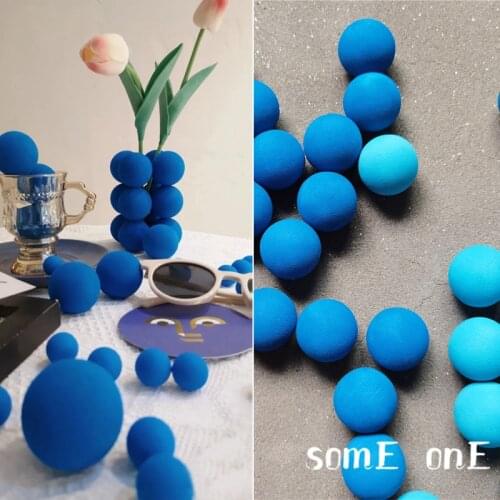 40mm Solid Sponge Balls Klein Blue Or Light Blue DIY Dolls Decor Painting Photo Props Wedding Party Decor Creative Handicrafts