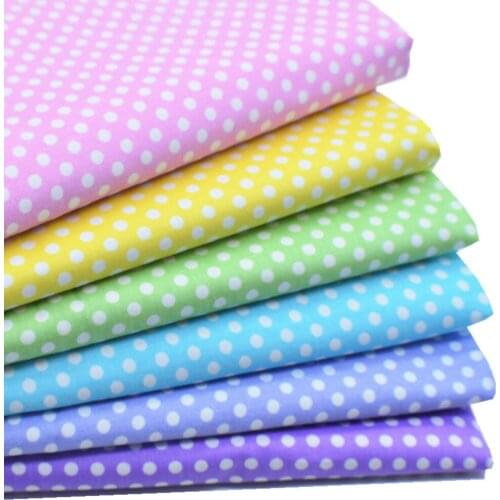 6pcs/Lot 40*50cm Polka Dot Fat Quarters Quilting Fabric Bundles patchwork fabric Bundle tilda fabric for sewing Diy cloth