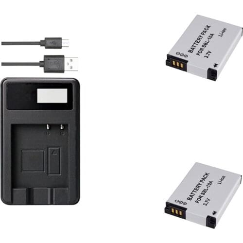 SLB-10A SLB 10A SLB10A PX1733 BN-VH105 Battery+USB Charger for Samsung P800 PL51 SL502 SL720 SL820 WB150F WB700 WB800F ES50 ES55