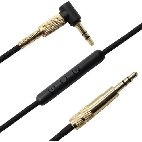 3.5mm to 3.5mm Male to Male Hifi Audio Headphones Cables Speakers Cords With Mic Volume Control for iPhone Android Samsung