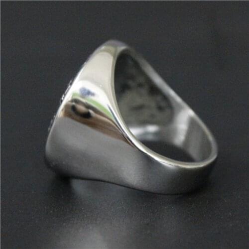 Drop Ship Size 7~13 Fashion Indian Biker Ring Fashion Polishing 316L Stainless Steel Jewelry Motor Biker Ring
