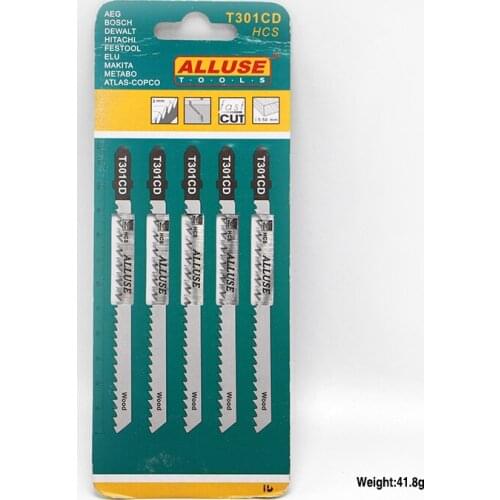 Free Shipping 5Pcs/lot 90mm-116mm HCS T301CD Jig Saw Blades for Accurate Curve Cutting Soft Wood Laminate Board