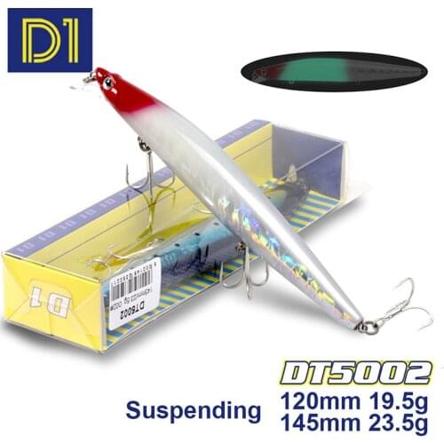 D1 Silent Fishing Suspending Lure sea assassin 145mm 23.5g Floating Luminous Artificial Quality Wobbler Jackbait Hard Bait