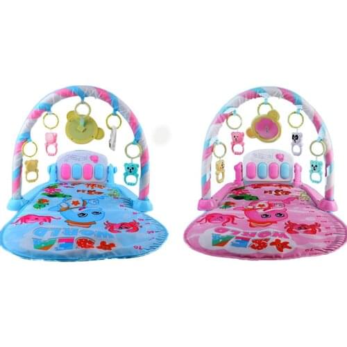 Baby Pedal Piano Musical Baby Play Mat Play Piano Activity Gym With Hanging Toys Baby Companion For Babies Ages 0-36 Months Old