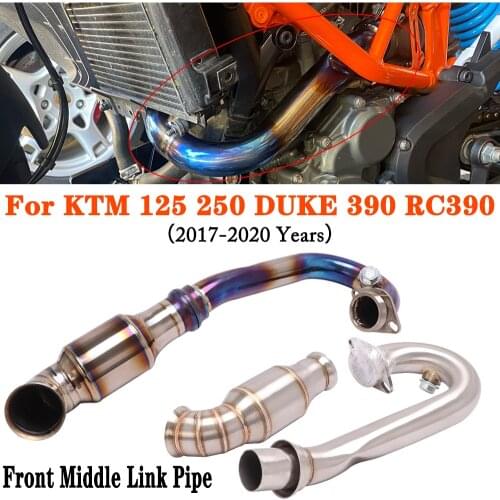 Slip on For KTM390 DUKE Motorcycle Systerm Exhaust Pipe Escape Moto Modified Middle Link Pipe Front Connection Motorcycle Tube