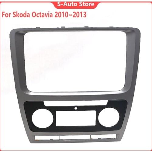 For Skoda Octavia 2010-2013 2 Din Radio Fascia Audio Stereo Panel Mounting Installation Dash Kit Trim Frame Adapter