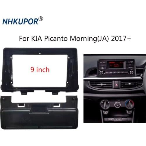 Double 2 Din Car Radio Frame for KIA Picanto Morning(JA) 2017+ Auto Audio Fascia Dash Kit DVD Panel Stereo Cover