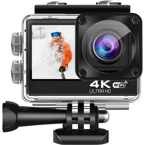 4K 60FPS 24MP 2.0 Touch LCD EIS Screen WiFi Action Camera Waterproof Remote Control 4X Zoom Sport Video Recorder