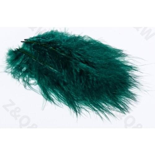 Natural and beautiful 10-15CM turkey full down feather 4-6inches dyed dark green 100-500 DIY decoration craft jewelry decoration