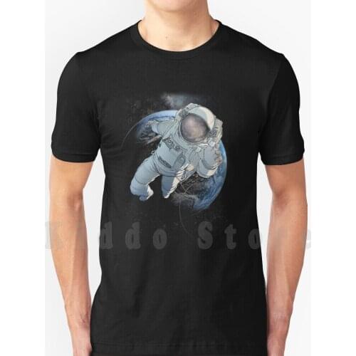 Astronaut In Space T Shirt Cotton Men Diy Print Cool Tee Astronaute Astronaut Asteroid Asteroiday Space Espace Planets