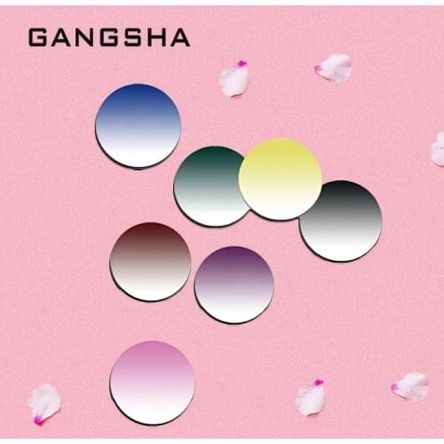 GANGSHA Tinted Dyeing Series 1.56 1.61 1.67 Prescription CR-39 Resin Optical Glasses Lenses Myopia Hyperopia Sunglasses Lens