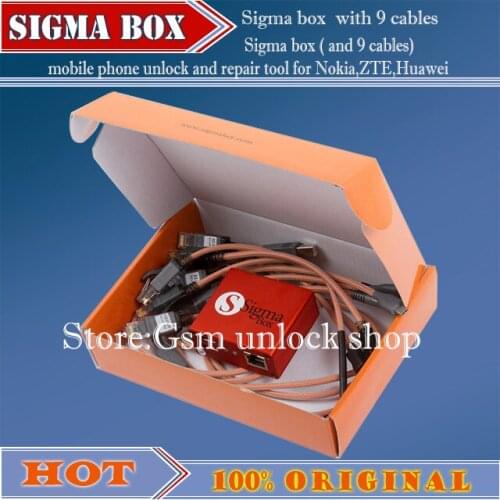 Gsmjustoncct newest version 100% Original Sigma Box 9cables and repair for Nokia ZTE Huawei