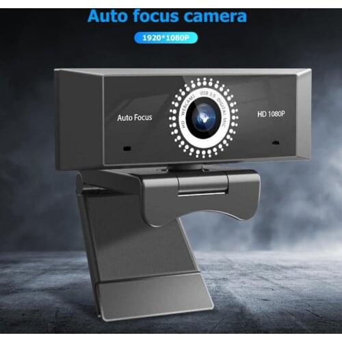 HD 1080P USB2.0 Driver-free Webcam Auto Focus Computer Web Camera With Sound Absorption Microphone For Video Conference Webcast