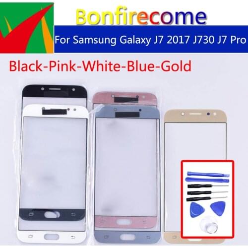 J730 For Samsung Galaxy J7 2017 J730 J7 Pro SM-J730G\DS J730F J730GM J730DS J730G LCD Front Outer Glass Touch Screen Lens 5.2"