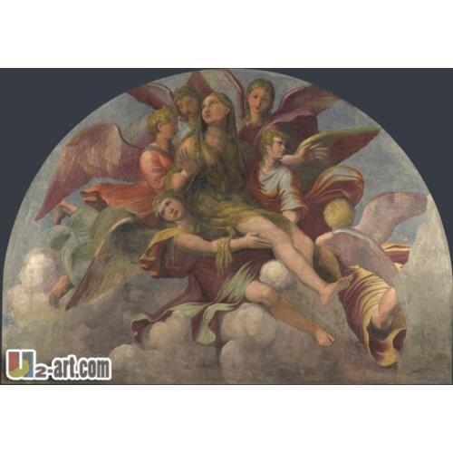 Canvas Prints (Saint Mary Magdalene Borne by Angels) Home decor oil painting canvas wall picture printing on cavas 13-Zjyh- (25)