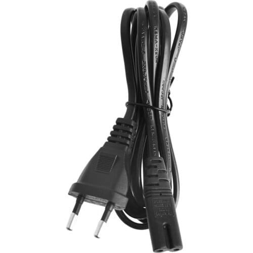 Short C7 To EU European 2-Pin Plug AC Power Cable Lead Cord 1.5M 5Ft Figure 8