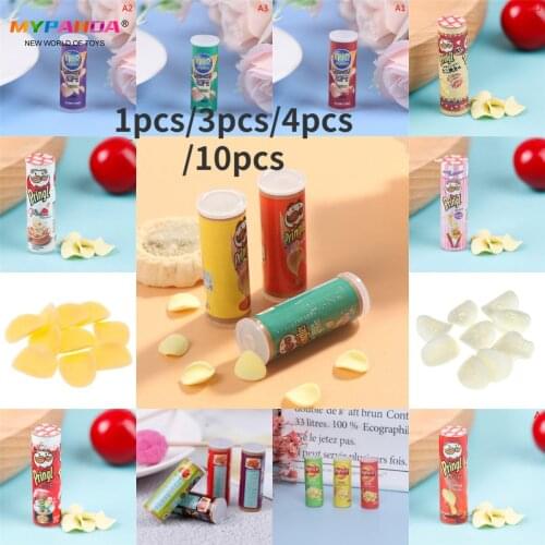 Mini Simulation Potato Chips, Potato Chips Bottle Doll House Mini Game Kitchen Food 1 / 6 1 / 12 Dollhouse Toys