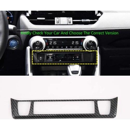 Seat Heating Switch Control Cover Trim ABS Carbon Style For Toyota RAV4 2019 2020 Car Styling Accessories 2 Styles 1Pcs/set