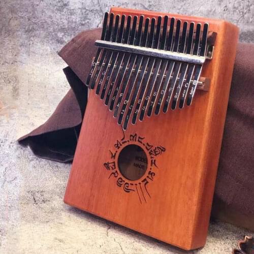 Portable 17 Keys Kalimba Thumb Piano Made By Single Board High-Quality Wood Mahogany Body Creative Music Box Musical Instrument