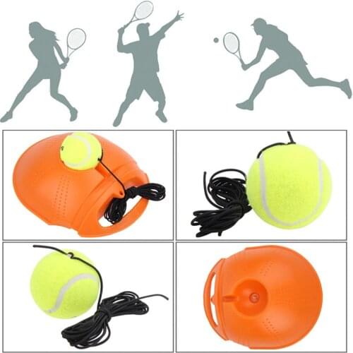 Portable Tennis Training Tool With Elastic Rope Rebound Balls Practice Self-Duty Rebound Tennis Trainer Partner Sparring Device
