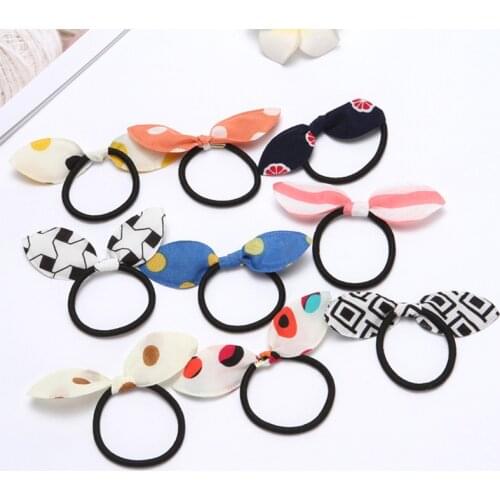 Simple style bunny ears headband jewelry little girl hair ring headdress ladies fashion cloth headdress