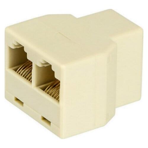 SOCKET RJ-45 Adatper Splitter Connector Ethernet Network Adapter RJ45 Splitter Cable CAT5 CAT6 LAN 8P8C Modular Plug For Laptop