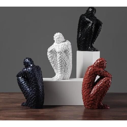 Nordic Home decor Decoration Resin Sculpture Bookshelf Character Statue Bookends Living Room Office Furnishings Creative Crafts