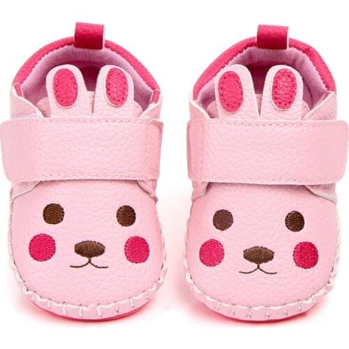 New Winter Autumn Infant Baby Girl Shoes Cute Rabbit Soft PU Leather Anti-slip Rubber Sole Baby Shoes Toddler Girls Shoes