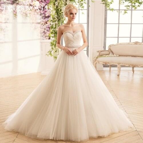 Louis Novias Tulle Wedding Dresses Beading Colorful Princess Korean Tulle Dress For Wedding Party None Robe Longue