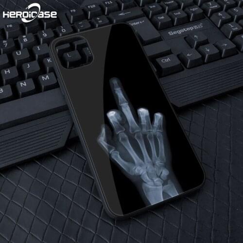 Unique Phone Cases Covers For iPhone 12 11 Pro Max Mini Middle Finger Anti Fall Nice Hard Black X Xs XR 10 8 7 6 6s Plus SE 2020