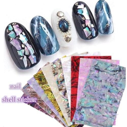 1 sheet Chameleon Shell Nail Seal Sea Ocean Nail 3D Stickers Manicure Accessories Nail Art Decorations
