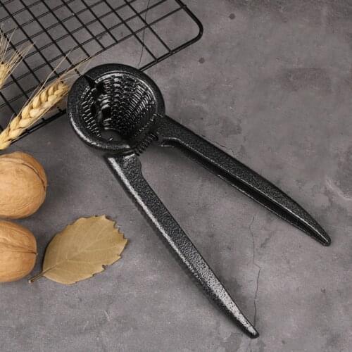 1pc Creative Alloy Quick Nutcracker Walnuts Cracker Sheller Nut Opener Clip Nuts Crusher Open Fruit Shell Practical Kitchen Tool